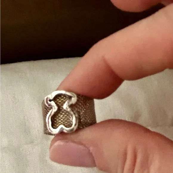 Tous Silver Mesh Ring with Silver Bear Motif - Picture 3 of 7